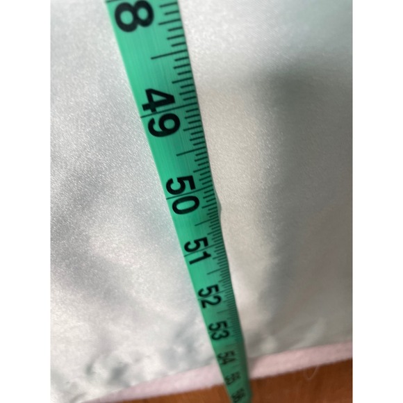 Vintage Barbizon Mint Green Satin Maxi Nightgown Embroidered Lace Trim S - Picture 6 of 7